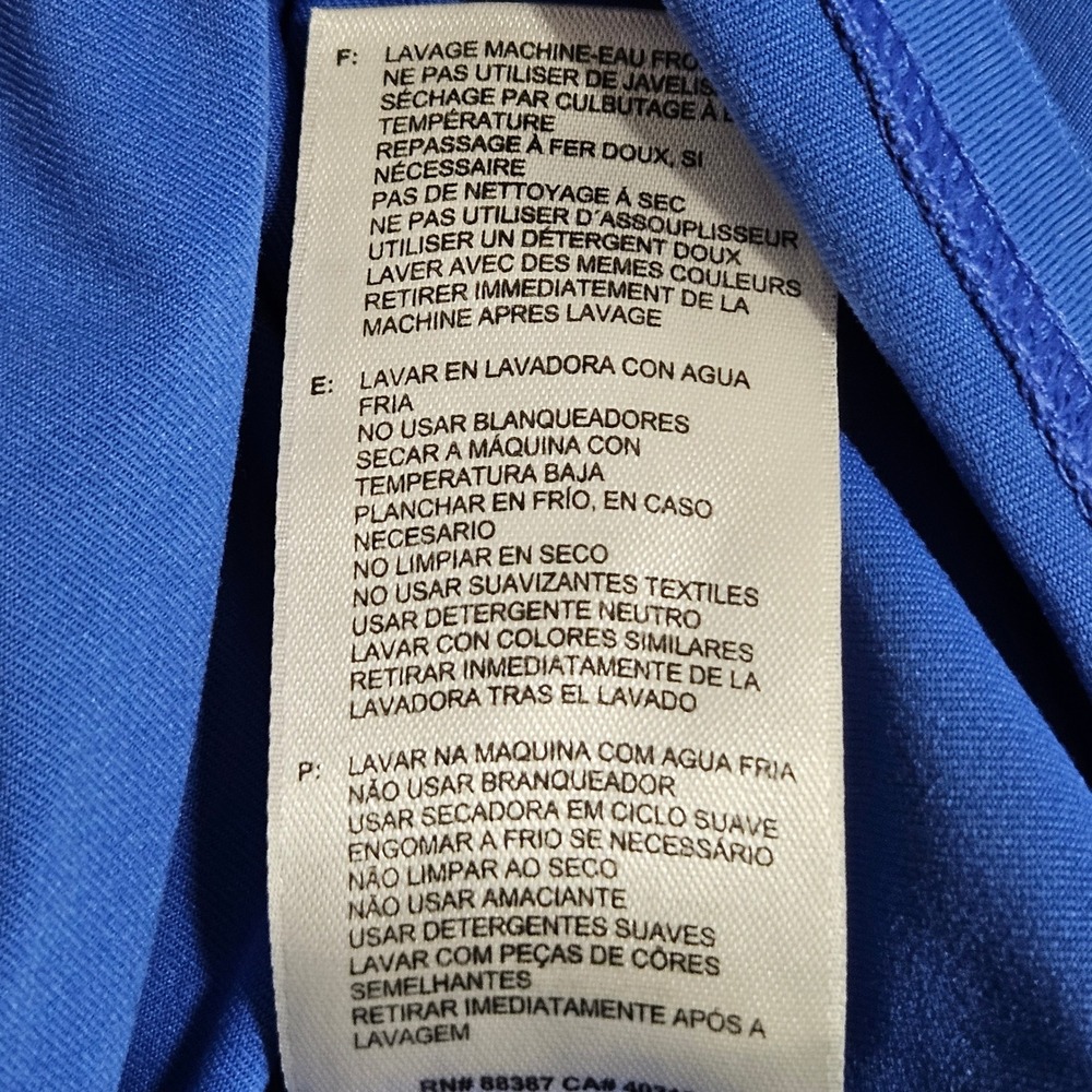 Adidas Quarter Zip Pullover Womens Medium Blue Climalite Thumbhole Active Top - Picture 10 of 10